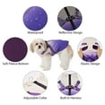 thumbnail image 7 of Dog Winter Coat, Pet Warm Jacket with Reflective Adjustable Harness, Waterproof Windproof Dog Vest Winter Coat with Zipper for Small Medium Large Dogs,Purple,XS, 7 of 7