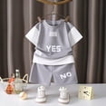 thumbnail image 2 of Back to School Outfit Toddler Boy Short Sleeve Cartoon Print Shirt and Shorts First Day of School Summer Clothes Set 6-12 Months 12-24 Months 2t 3t 4t 5t 6t 7t 8t 9t Children 6-12 Months, 2 of 3