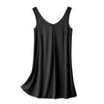 thumbnail image 2 of EKOUAER Women's 2 Pack Satin Silk Tank Sleepwear V Neck Sleepshirts Soft Sleeveless Chemise Nightdress, 2 of 4