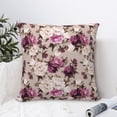 thumbnail image 4 of Yiaed Rose Flowers Print Pillow Covers Super Soft Decorative Square Throw Pillow Covers Case Cushion Covers for Sofa Couch Bedroom Car Decor（No pillow core）-18"x18", 4 of 7