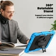 thumbnail image 4 of For Lenovo Tab M11/K11 LTE 2024 Case 11 inch, 360 Rotating Shockproof Cover with Stand, Screen Protector, Shoulder Strap (TB330FU/TB330XU/TB331FC), Sky Blue, 4 of 7