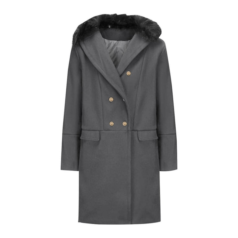 ジャケット・アウター HIGH POP TRENCH CT CTPDG Mens Full Length Trench Coat Fashion Wool Double Breasted