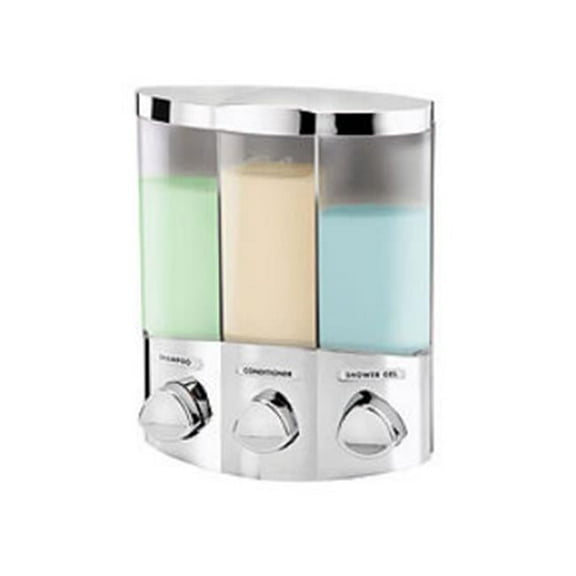Better Living Products 76344-1 Euro Series TRIO 3-Chamber Soap and Dispenser, Chrome