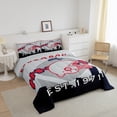 thumbnail image 2 of American Football Comforter Full Size,Sports Bedding Set, Football American Football Lovers Comforter Sets,Sports Themed Duvet Insert with 2 Pillowcases(Foxborough), 2 of 6