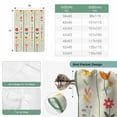thumbnail image 6 of Green Spring Floral Balloon Curtains for Living Room/French Door, Colorful Summer Flowers Vintage Botanical Tie Up Curtains 63 Inch Length Energy Saving Kitchen Curtains Shades for Windows 42"x63", 6 of 8