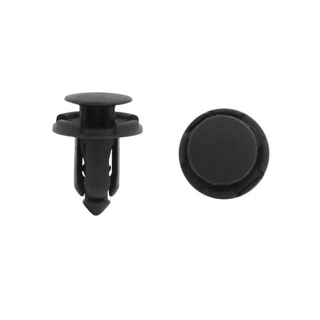 Unique Bargains 20PCS 9mm Hole Diameter Plastic Rivets Fastener Bumper Push Clips Black for