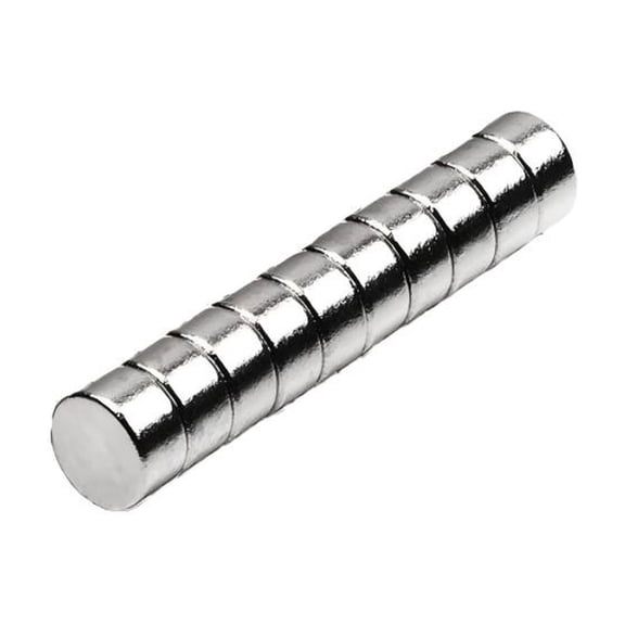 Round Small Magnet, Plated Rare Earth Magnet for DIY Craft and Industrial Use, 10 Pack, 10 Sets