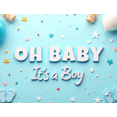 thumbnail image 4 of LUUFILx Baby Shower Backdrop for Baby Boy Banner with Balloons and Footprints Ideal for Party Decorations Photography Backgrounds Wall Banner Occasion, 4 of 8