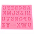 thumbnail image 1 of Moules à gâteaux en silicone en forme de lettres, outil de décoration pour fondant et chocolat (rose), 1 of 4