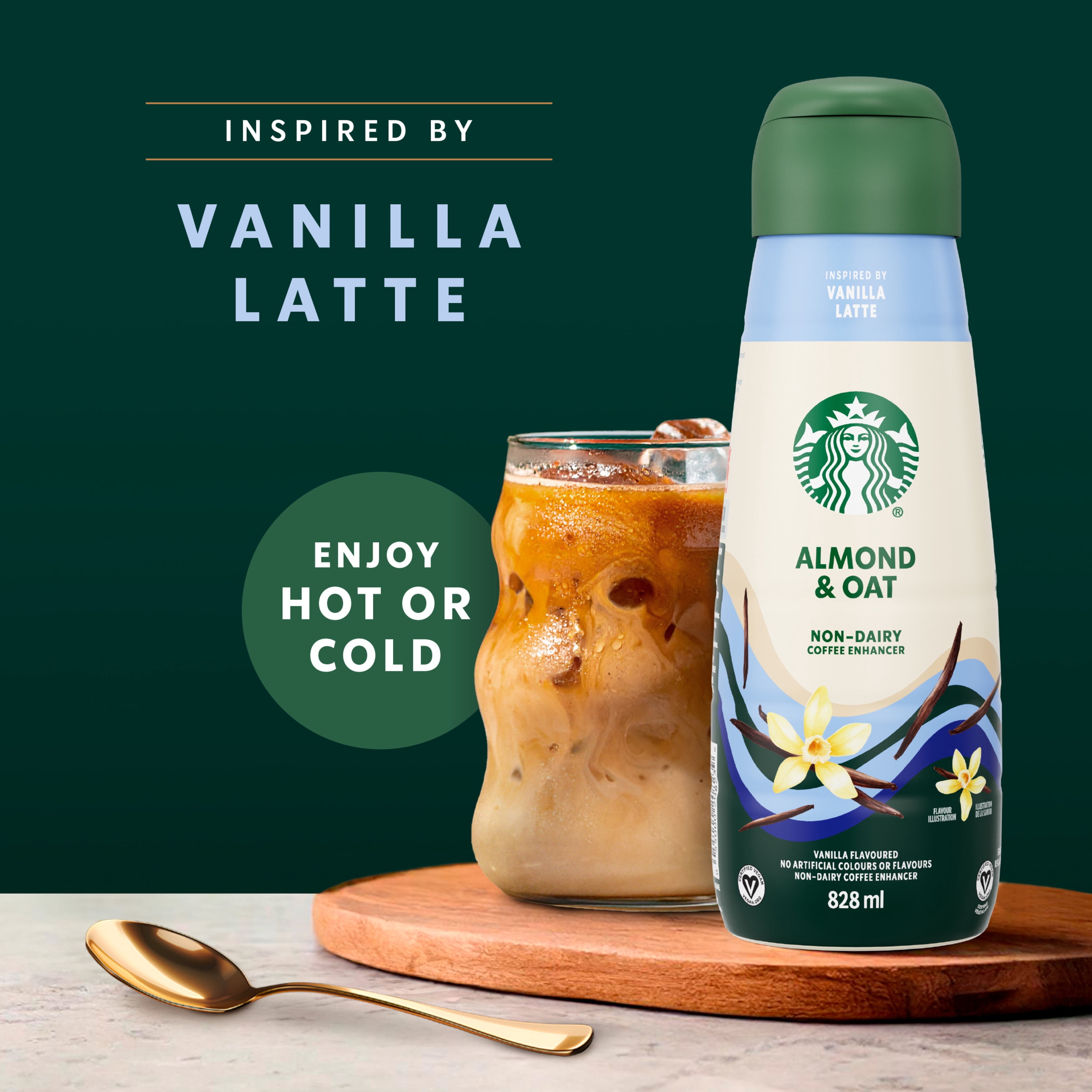 Starbucks Non-dairy Vanilla Coffee Enhancer, Blend of Almond & Oat, Vegan