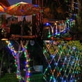 thumbnail image 2 of Guirnalda de luces solares para exterior, 20 m, 200 LED, 8 modos, cable de cobre, cuerda de PVC impermeable para jardines, árboles de Navidad y decoración de interiores (multicolor), 2 of 5