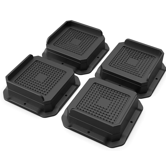 Home Bed Risers 1 Inch Heavy Duty Stackable Furniture Risers for College Dorm Bed Sofa Table Couch Chair Bed Raisers Blocks 4 Pack Black