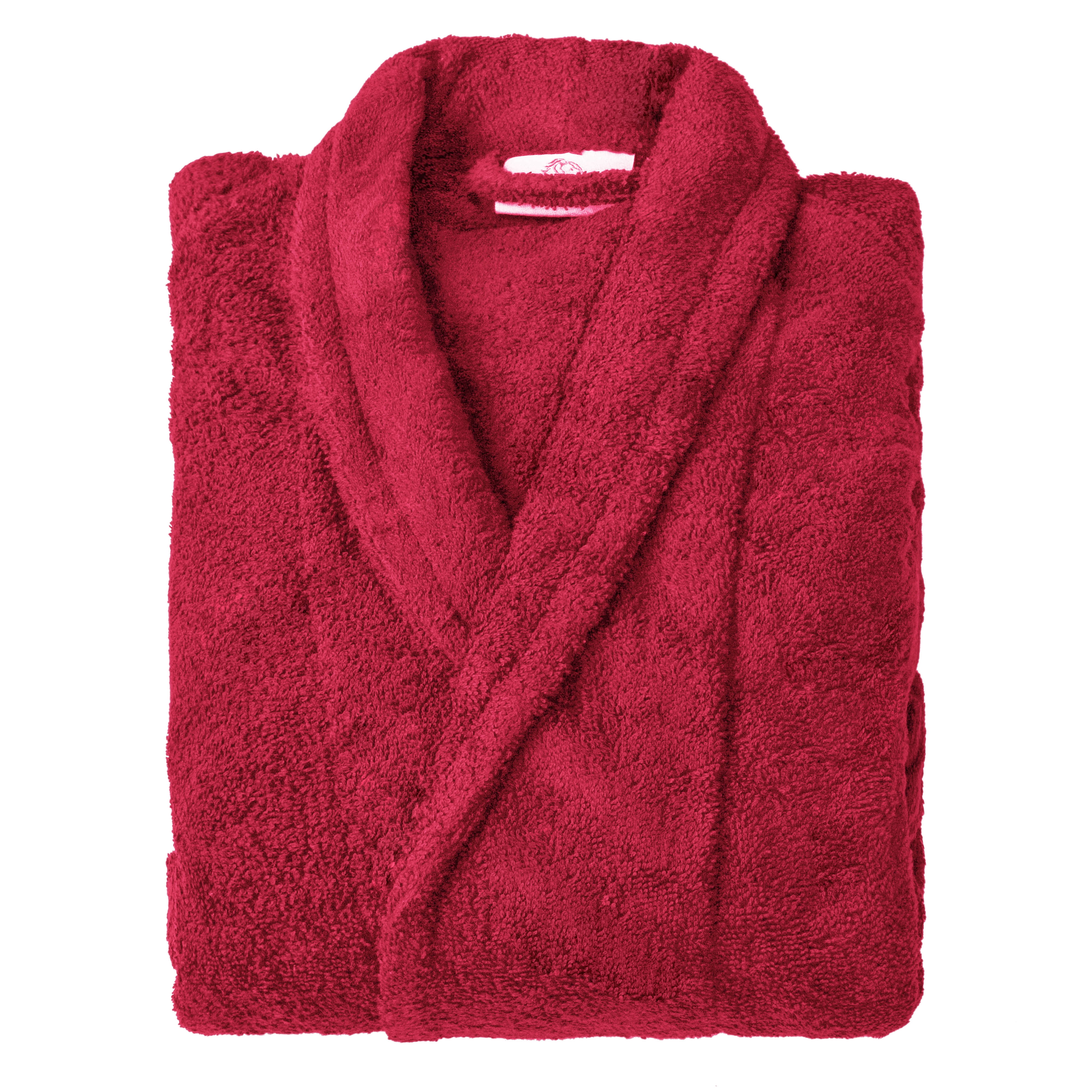 Superior Terry Cotton Adult Unisex Soft Lightweight Bathrobe, Medium, Burgundy