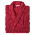 thumbnail image 6 of BNM Terry Cotton Adult Unisex Bathrobe, Medium, Burgundy, 6 of 10