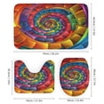 thumbnail image 3 of Colourful And Abstract Spiral Shower Curtain Sets 4 Piece Rug Toilet Lid Cover And Non-Slip U Shape Mat Abstract Art Waterproof Shower Curtain for Bathtub Decor, 3 of 8