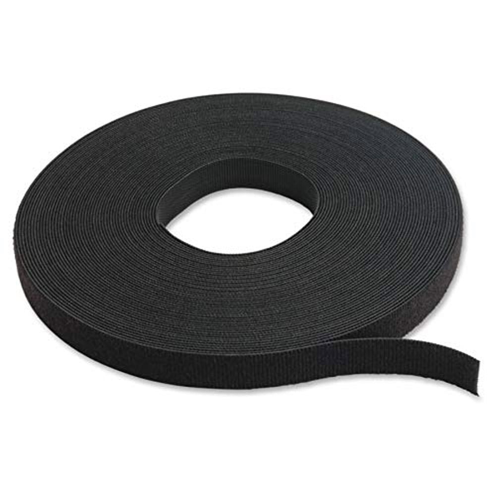 VELCRO BRAND 189645 Hook-and-Loop Cable Tie Roll,75 ft,Black 