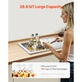 thumbnail image 2 of KFFKFF Drop in Ice Chest, 18"L x 12"W x 15"H Stainless Steel Drop in Cooler, 28.6 Quart Commercial Ice Bin with Sliding Lid for Outdoor Kitchen Patio Bar, Drain-pipe Set Included, for Cold Wine Beer, 2 of 9