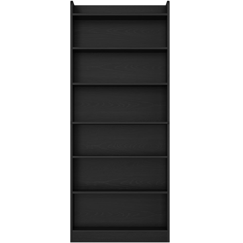 Yaheetech 7-Tier Wooden Bookshelf with Adjustable Open Shelves, Black