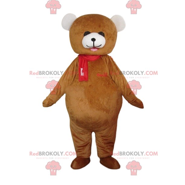 Big brown and white bear costume, teddy bear costume