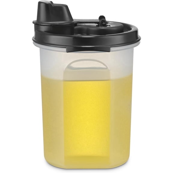 SIGNORA WARE Oil and Vinegar Dispenser Bottle 15 oz with Pour Spout, Black