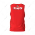 thumbnail image 4 of Camiseta deportiva de baloncesto para hombre con la bandera del Líbano, para correr, fitness, multifunción, sin mangas, con nombre personalizado exclusivo, 4 of 4