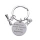 thumbnail image 2 of Stainless Steel Key Ring Creative Metal Graduation Ceremony Teachers and Students Memorial Pendant Keychain 6x2.9x0.5 Cm Silver 1Pcs, 2 of 3