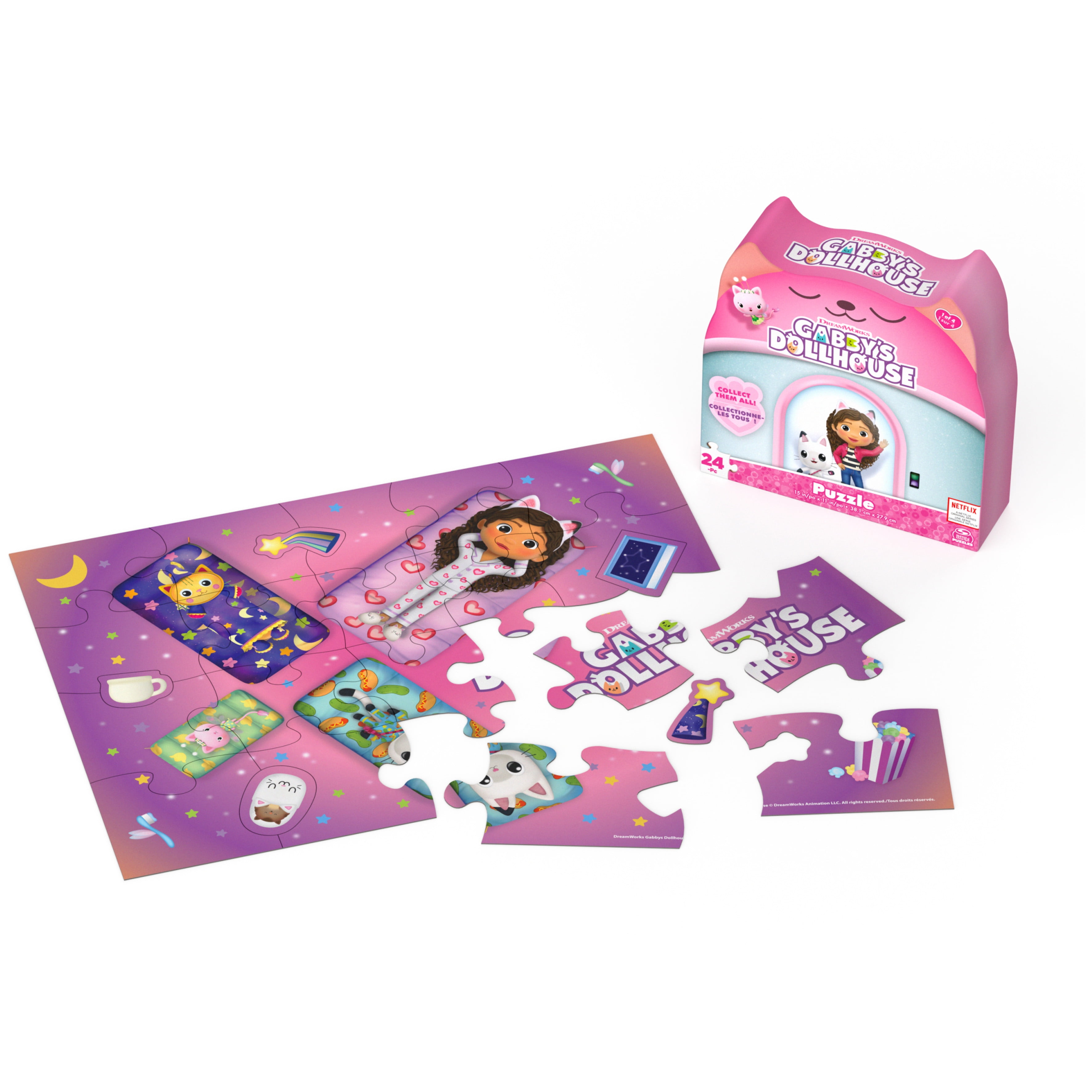 Gabby’s Dollhouse, 24Piece Jigsaw Puzzle DreamWorks Netflix Gabby’s