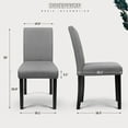 thumbnail image 4 of Furmax, Set of 4 Upholstered Dining Chairs with Wooden Legs, Fabric, Gray, 4 of 6