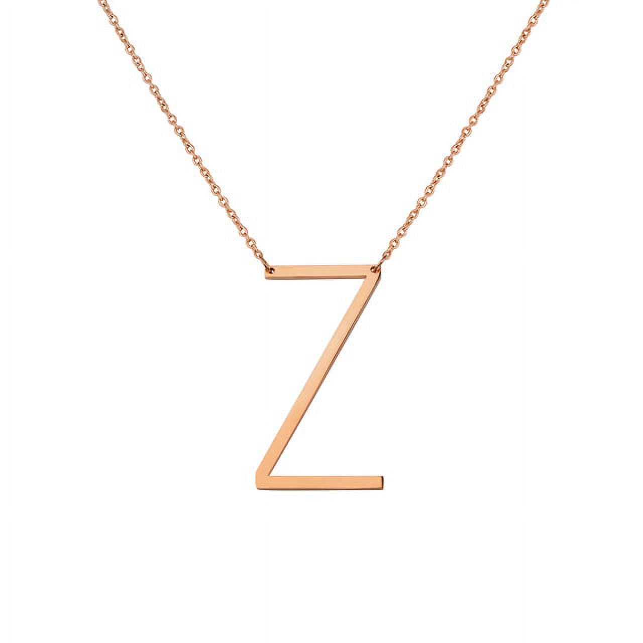 Personalized Initial Letter Necklace with Custom Engraving - Custom Initial Necklace - Oversized Letter Necklace - Sideways Initial Necklace for Women - Gift for Her - Jewelry Gift Set