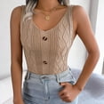 thumbnail image 6 of Njoeus Women's Tank Tops Casual Button V-Neck Knit Tanks Summer Sleeveless Shirts Camisole Tops for Women Trendy Blouse, 6 of 8