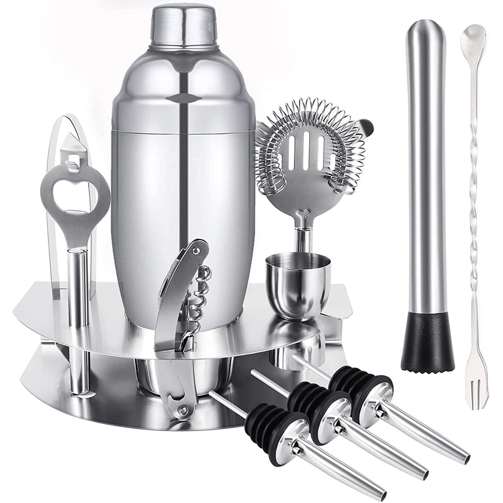 Cocktail Making Set,Cocktail Shaker Set,Cocktail Gift Set with Stand