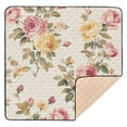 thumbnail image 6 of WOBOGO Vintage Shabby Chic Floral Pattern with Roses Baby Playmats Extra Large Waterproof Rollable Activity Pads for Toddlers 50×50inch, 6 of 7