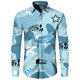 thumbnail image 3 of Camisa de primavera y otoño más nueva para hombre, camiseta de manga larga con estampado 3D de camuflaje, camisa informal con cuello vuelto y botones, camiseta para hombre y mujer, 3 of 5