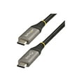 thumbnail image 1 of StarTech.com 20" (50cm) USB C Cable 10Gbps, USB 3.1/3.2 Gen 2 Type-C Cable, 100W (5A) Power Delivery Charging, DP Alt Mode, USB-C to C Cord, For USB-C Laptop, Phone, Device, Charge/Sync - Thunderbolt 3 Compatible (USB31CCV50CM) - USB cable - 24 pin USB-C (M) to 24 pin USB-C (M) - USB 3.2 Gen 2 / DisplayPort 1.4 /Thunderbolt 3 - 1.6 ft - 4K support - black, gray - for P/N: DK30C2DAGPD, DK30C2HAGPD, 1 of 11
