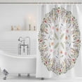 thumbnail image 3 of Watercolor Flowers Shower Curtain, Waterproof Shower Curtains for Bathroom, Pastoral Farmhouse Botanical Floral Washable Fabric Bathtub Curtain Set Bath Decor with 12 Hooks Long 72"x84", 3 of 8
