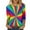 W, variant on 3/4 Sleeve T Shirts For Women Casual Style Round Neck Colorful Printed T Shirt Top Slim 2025 Fall Work Tee Pullover Outfits