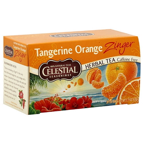 Celestial Seasonings Tangerine Orange Zinger Tea, 20ct (Pack of 6