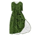 thumbnail image 1 of Vestido de Verano para Mujeres Impreso Cuello de Vuelta de Manga de Tres Cuartos, Estilo de Ocio de Moda para Ocasional, Fiesta Y Vacaciones, 1 of 5