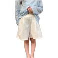 thumbnail image 2 of Wide Leg Linen Shorts for Girls Elastic High Waisted Pleated Casual Loose Bermuda Shorts, 2 of 5