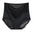 thumbnail image 1 of Ropa Interior dama Gibobby cintura alta encaje malla Sexy delgada XXL Negro, 1 of 4