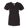 thumbnail image 2 of Hanes Essentials Women's Cotton V-Neck T-Shirt Black L, 2 of 5