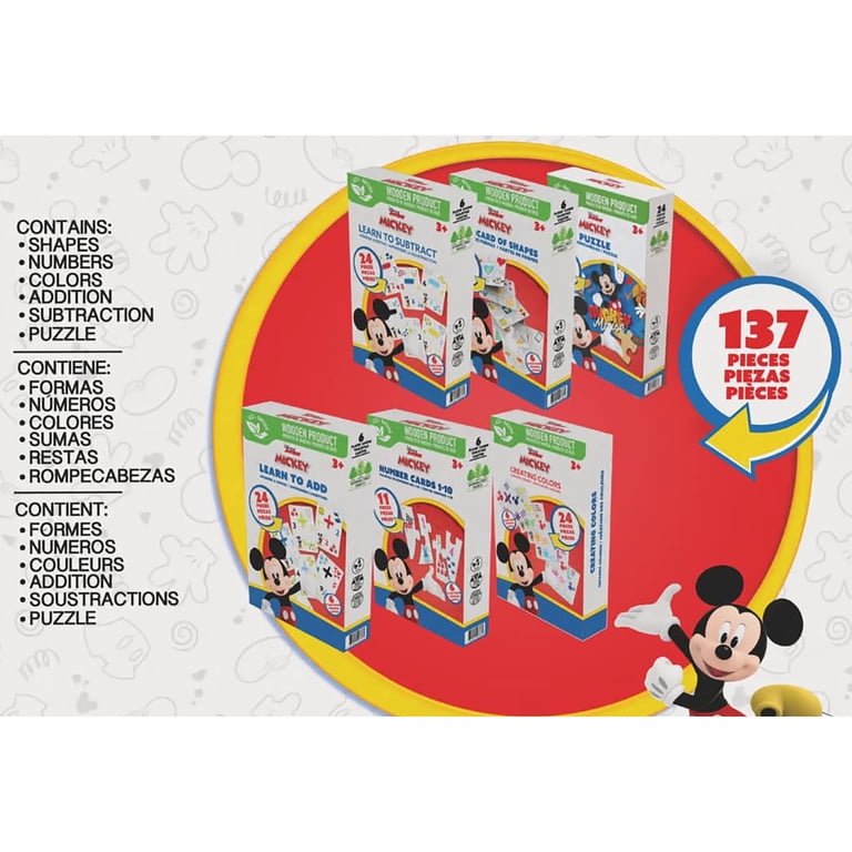 Disney Junior: Mickey Learning Games - Set Of 6 - Wooden Puzzles