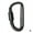 black, variant on Aluminum Alloy D-Type Carabiner Clip for Outdoor Camping, Hiking, Travel - Key Chain Buckle