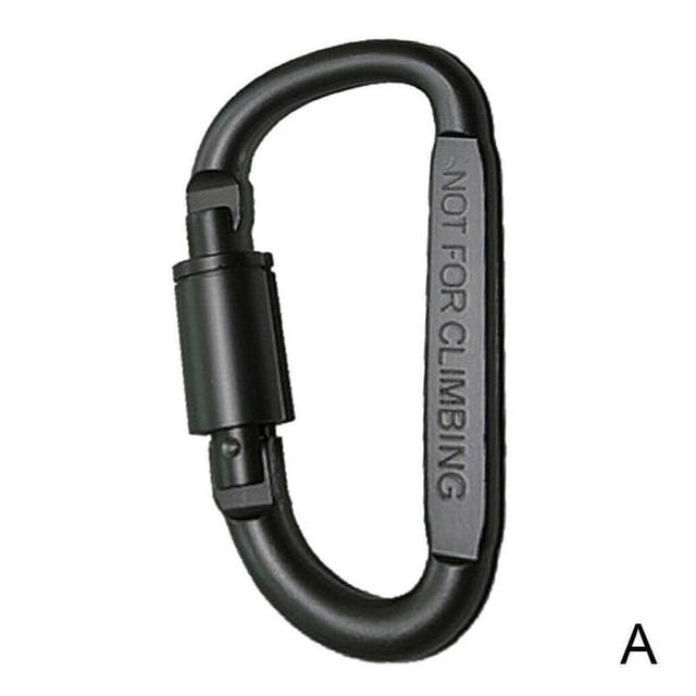D-type Carabiner Clips Aluminum Alloy Keychain Carabiner Lightweight