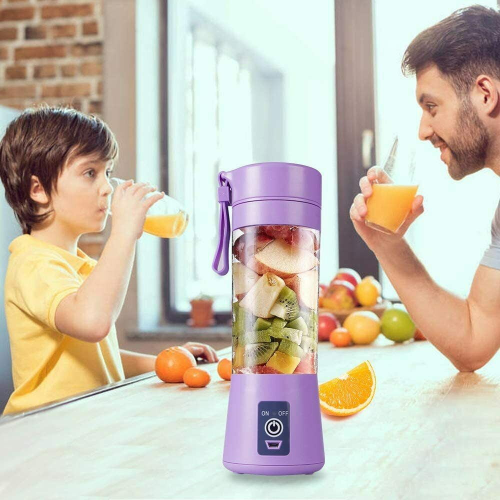 Portable Blender USB Rechargeable Personal Juicer Cup Small Fruit Juice  Mixer for Shakes and Smoothies 