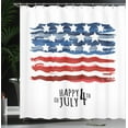 thumbnail image 4 of Ambesonne 4th of July Shower Curtain, US Flag, 69"Wx84"L, Multicolor, 4 of 5