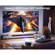[Netflix Certified & Dolby Audio] WiMiUS 4K Projector with WiFi and Bluetooth, 700ANSI Lumens, Auto Focus & 6D Keystone, Built-in Streaming Apps, Outdoor & Home Theater Movies