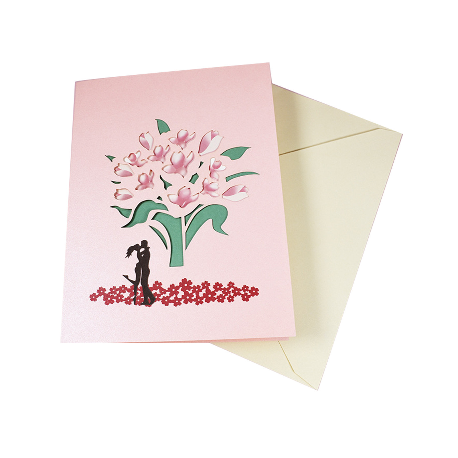zhifulu Valentine's Day Card 3D Paper Carving Creative Handmade Paper  Greeting Card Blessing Card Valentine's D papper - Walmart.com