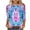 Blue|Tie-dye, variant on Plus Size T-shirts Womens Easter Day Graphic Tee Cute Bunny & Eggs Printed Short Sleeve Crewneck Holiday Tops (XL, Multicolor)