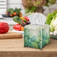 thumbnail image 3 of ZIATUBLE Palm Leaves Square Tissue Box Cover PU Leather Tissue Box Holder for Car Decoration Washable Tissue Box Covers Rrectangular Cube Tissue Organizer Home Accessories, 3 of 7